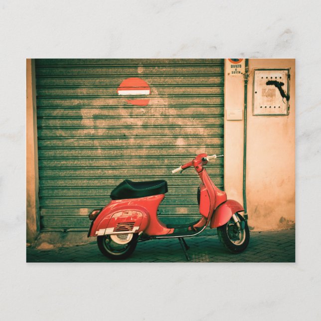 Scooter in Italy Postcard (Front)