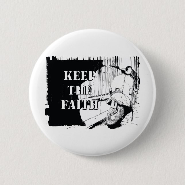 Scooter Keep the Faith 6 Cm Round Badge (Front)