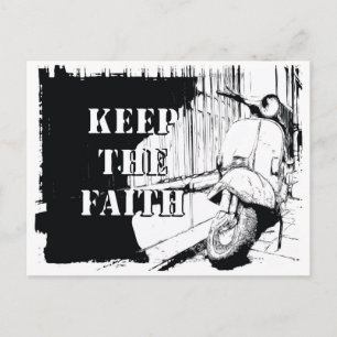 Scooter Keep the Faith Postcard