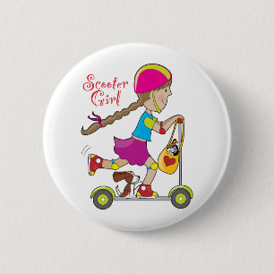 Scooter Kid 6 Cm Round Badge