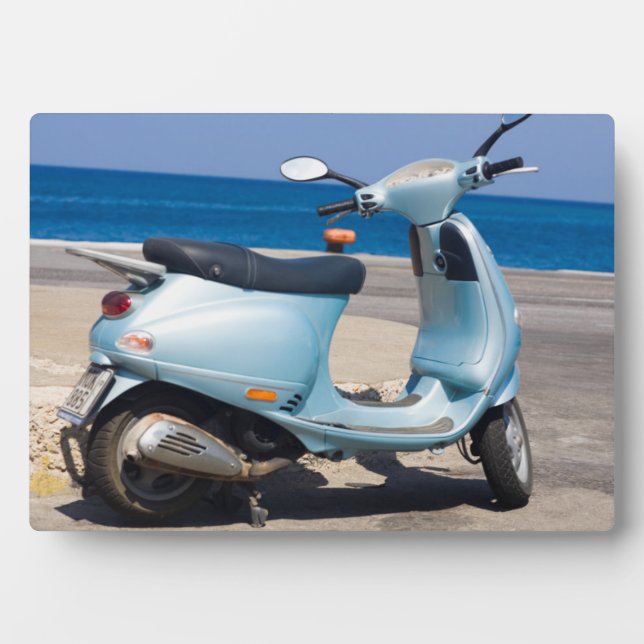 Scooter On The Beach | Ephesus, Turkey Plaque (Front)