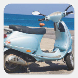 Scooter On The Beach Ephesus, Turkey Square Sticker