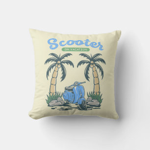 Scooter on Vacation Cushion
