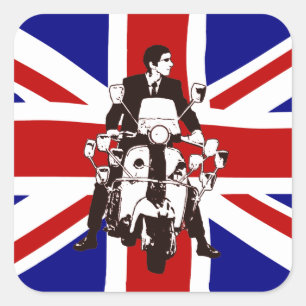 Scooter Rider UJ 2 square stickers