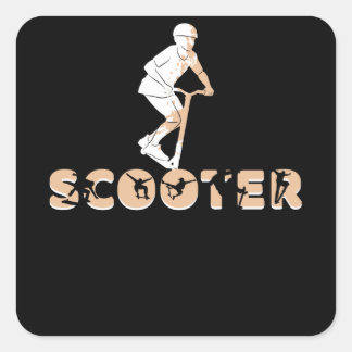 Scooter Square Sticker