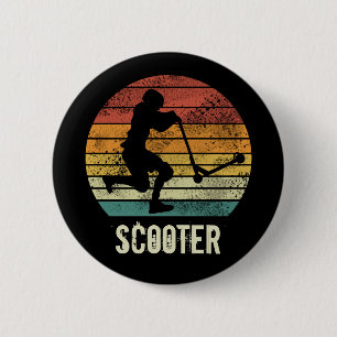 Scooter Vintage Sunset Retro E-Scooter Design 6 Cm Round Badge