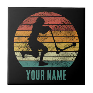 Scooter Vintage Sunset Retro E-Scooter Design Tile