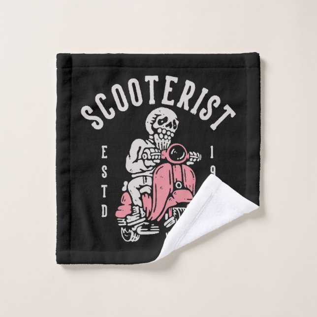 scooterist your tagline here wash cloth (Wash Cloth)