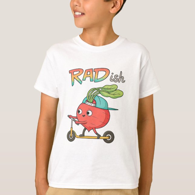 Scootin’ Into Cool Tee – RAD-ish Vibes Only (Front)