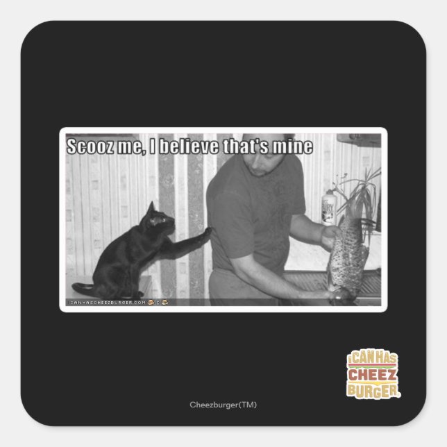 Scooz me, I believe that's mine Square Sticker (Front)