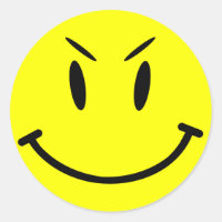 Scope Cap Sticker, Evil Face, Style 1