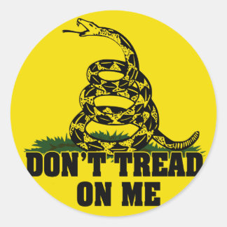 Scope Cap Sticker, Gadsden, Style 2 Classic Round Sticker