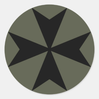 Scope Cap Sticker, Maltese Cross - Style 2 Classic Round Sticker
