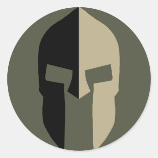 Scope Cap Sticker, Spartan Helmet - Style 2 Classic Round Sticker