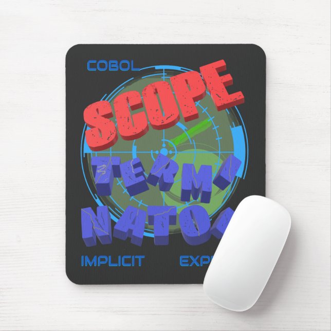 Scope Terminators in Cobol Programming Mouse Pad (With Mouse)