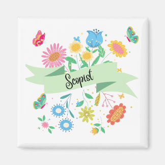 Scopist Spring Floral Magnet
