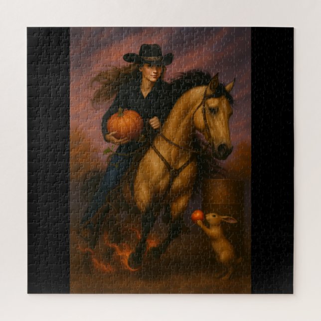 Scorching Fast Barrel Racing Team! Jigsaw Puzzle (Vertical)