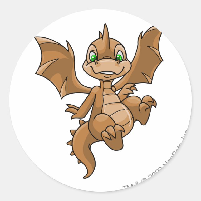 Scorchio Brown Classic Round Sticker (Front)