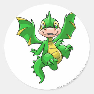 Scorchio Green Classic Round Sticker
