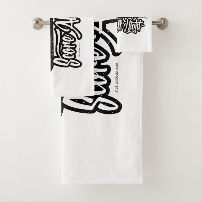 Score All Night (hockey) Bath Towel Set (Insitu)