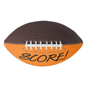 Score black and orange football