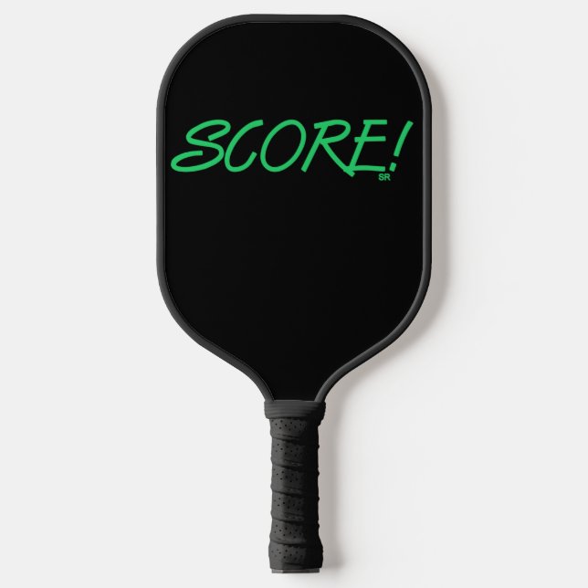 Score black green pickleball paddle (Front)