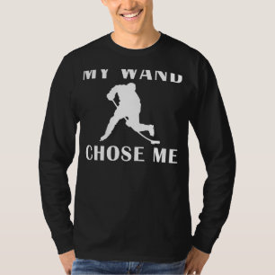 Score Goals with Sorcery: My Wand Chose Me Hockey T-Shirt