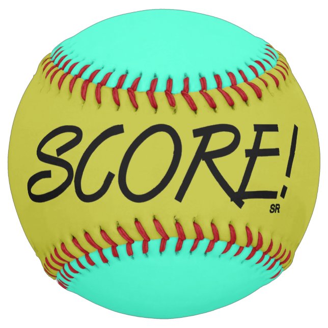 Score gold and teal softball (Front)