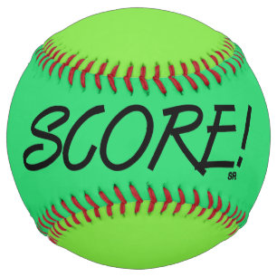 Score green and lime softball