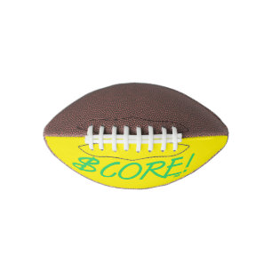 Score green and yellow dollar sign mini football