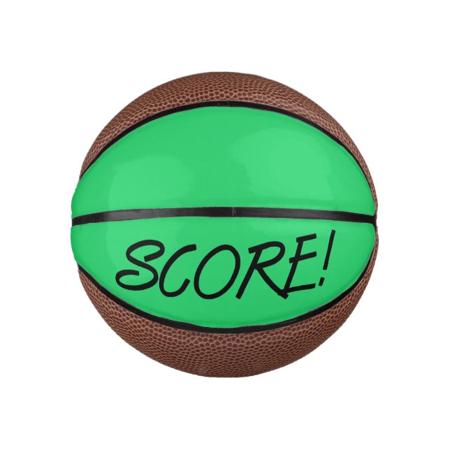 Score green mini basketball (Front)