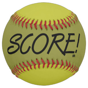 Score khaki and gold softball
