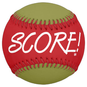 Score red and khaki softball