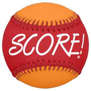 Score red and orange softball