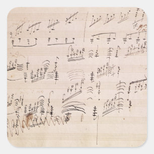Score sheet of 'Moonlight Sonata' Square Sticker