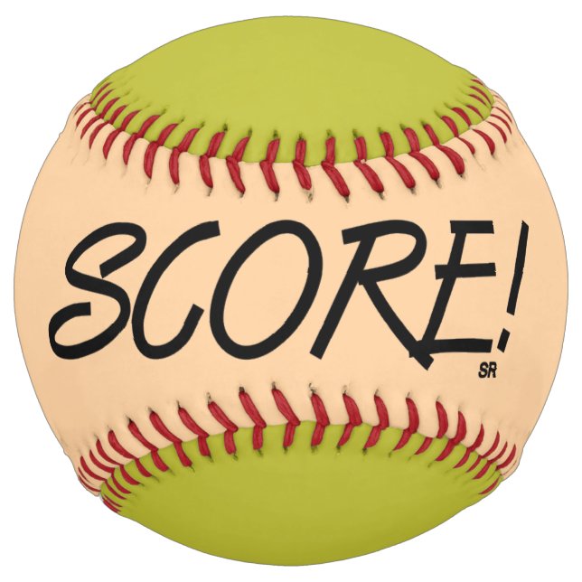 Score tan and gold softball (Front)
