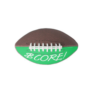 Score white and green dollar sign mini football