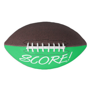 Score white and green football