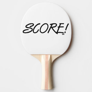 Score white black ping pong paddle