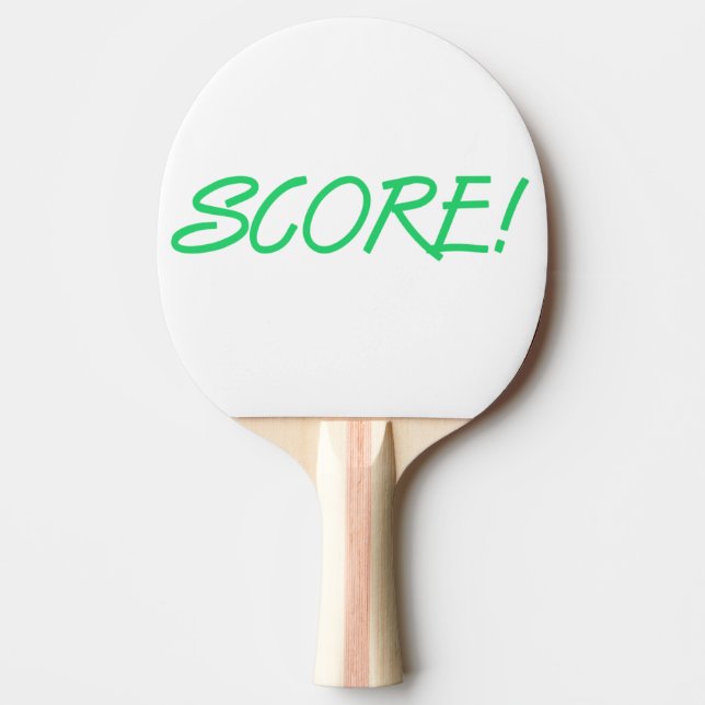 Score white green ping pong paddle (Front)