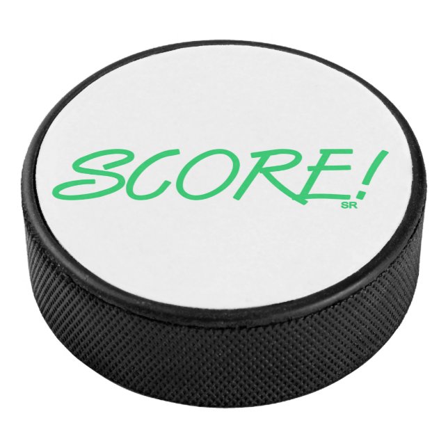 Score white hockey puck (3/4)