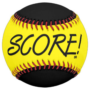 Score yellow and black softball