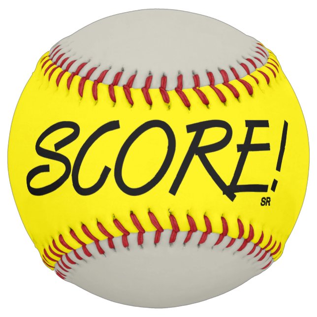 Score yellow and grey softball (Front)