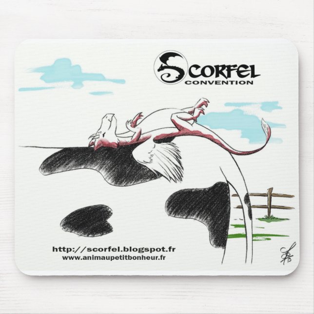 Scorfel Mouse Carpet on Cow Mouse Pad (Front)