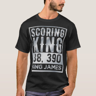 Scoring King King James Vintage Silver Text T-Shirt