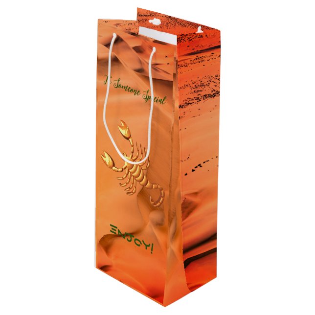 Scorpia Birthday Fun -  Wine Gift Bag (Front Angled)