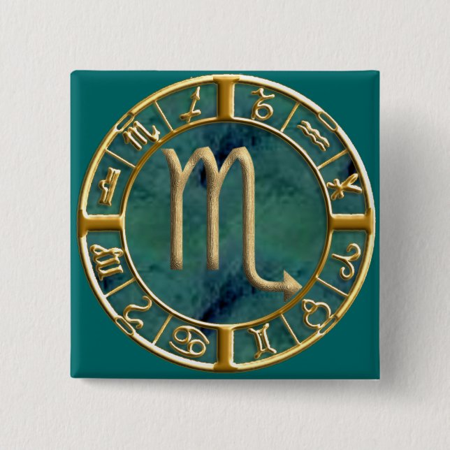 Scorpio 15 Cm Square Badge (Front)