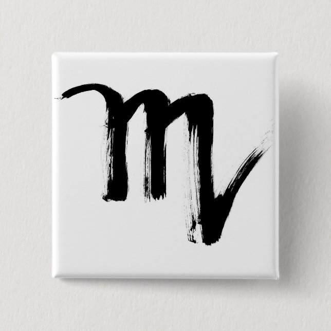 Scorpio 15 Cm Square Badge (Front)