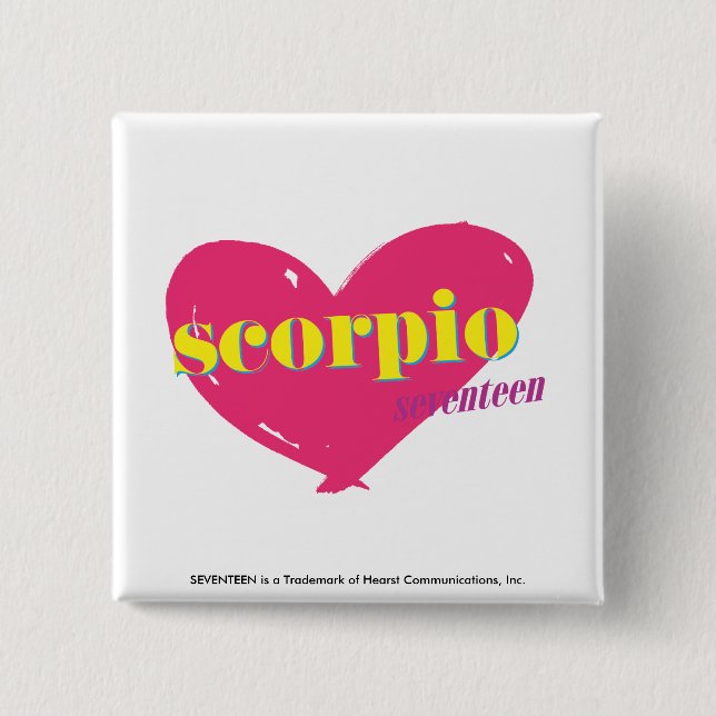 Scorpio 15 Cm Square Badge (Front)
