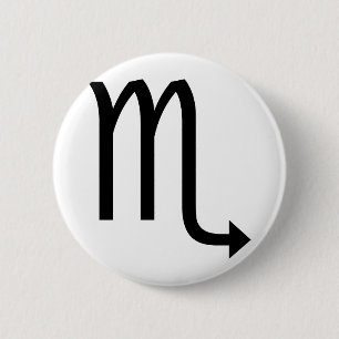 Scorpio 6 Cm Round Badge